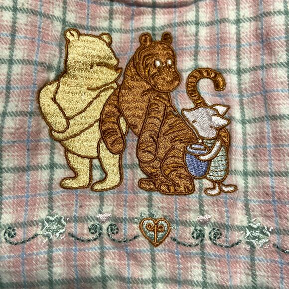 Vintage Disney Dress Winnie the Pooh Piglet Tigger Embroidered Back Tie 3T - Picture 3 of 6
